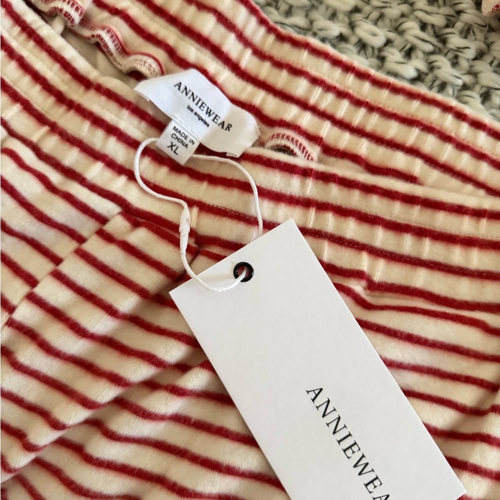 Striped Red and Cream Women's Top - Picture 6 of 7
